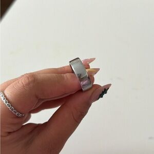 Oura Polished Silver Ring